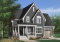 Color version 6 - Front - Tudor house plan with garage, 3 large bedrooms, open floor concept, laundry room on main floor - Scott