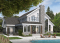 Rear view - BASE MODEL - 2-car garage French country house plan, 3-4 bedrooms, sun room, home office, huge kitchen island and fireplace - The Wakefield 2