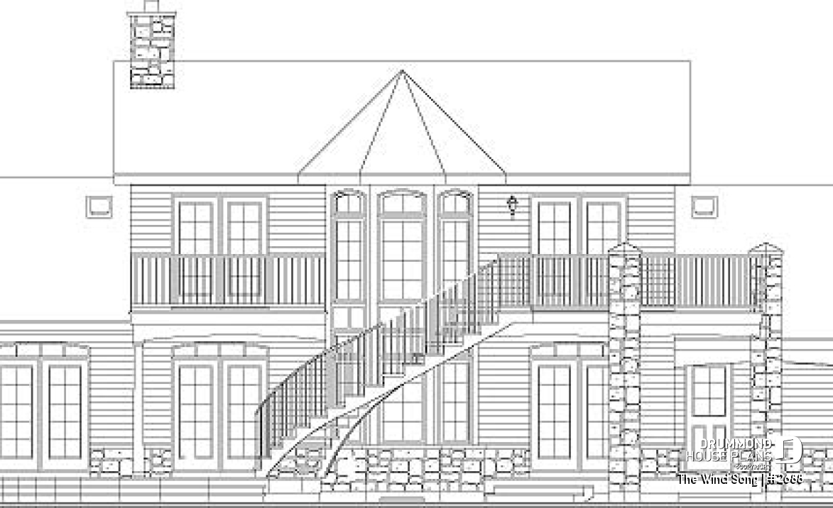 rear elevation - The Wind Song