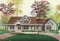 front - BASE MODEL - Large 3 bedroom ranch style house plan, split bedrooms, large family room with fireplace, master suite - Fuller Ranch