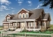 front - BASE MODEL - Beautiful country house plan with 2-car garage,  large master suite, living room, fireplace, media room or den - Rockford