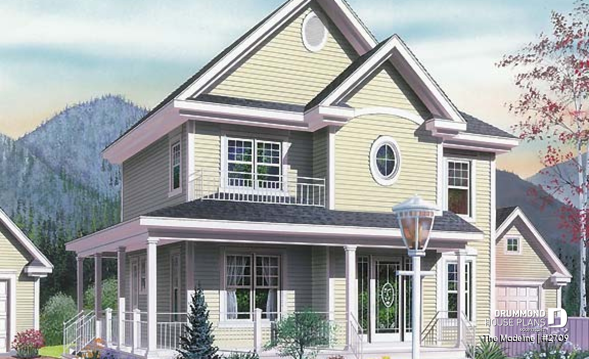 front - BASE MODEL - Traditional 2-story plan with 3 bedroom, formal dining room, computer space on second floor, breakfast nook - The Madeline