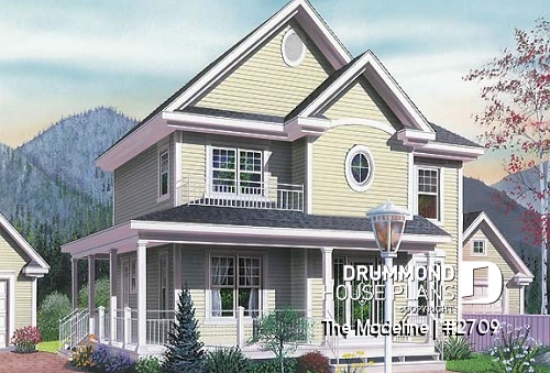 front - BASE MODEL - Traditional 2-story plan with 3 bedroom, formal dining room, computer space on second floor, breakfast nook - The Madeline