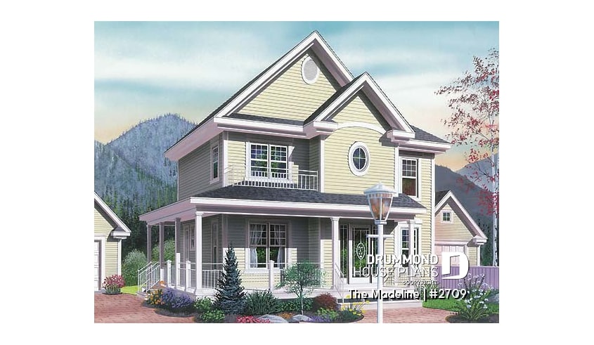 front - BASE MODEL - Traditional 2-story plan with 3 bedroom, formal dining room, computer space on second floor, breakfast nook - The Madeline