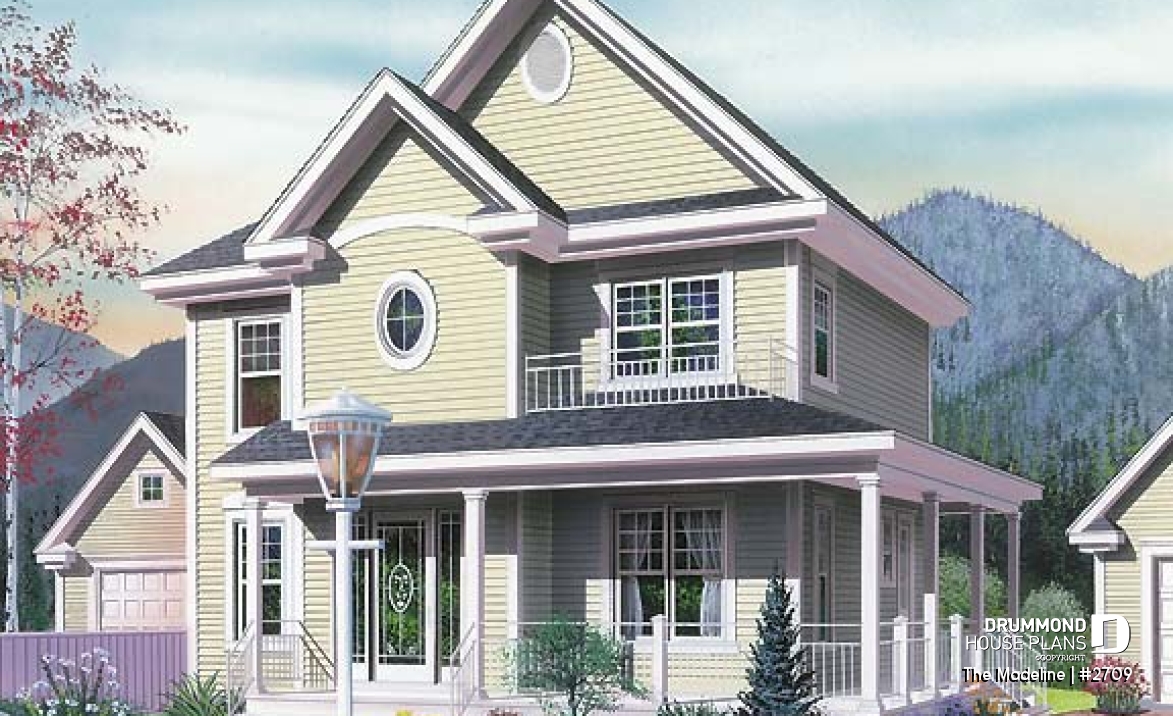 front - BASE MODEL - Traditional 2-story plan with 3 bedroom, formal dining room, computer space on second floor, breakfast nook - The Madeline