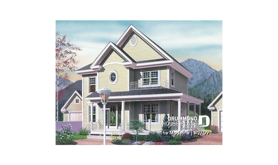 front - BASE MODEL - Traditional 2-story plan with 3 bedroom, formal dining room, computer space on second floor, breakfast nook - The Madeline