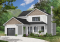 Color version 6 - Front - Narrow lot two-storey house with open floor plan, fireplace, kitchen nook, 3 bedroom, large family bathroom - Kelowna
