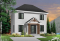 Color version 5 - Front - Country & rustic home design, transitional style home plan, 3 bedrooms, open floor plan, double sink - Duranel 2