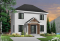 front - BASE MODEL - Transitional style economical with kitchen island, laundry room on main, 3 bedrooms - Duranel 4