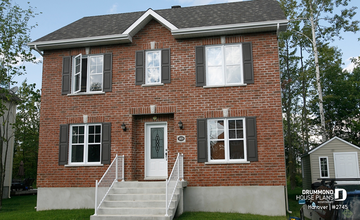 front - BASE MODEL - English style home with 4 bedrooms, fireplace and laundry room on main floor - Hanover