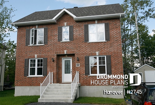 front - BASE MODEL - English style home with 4 bedrooms, fireplace and laundry room on main floor - Hanover