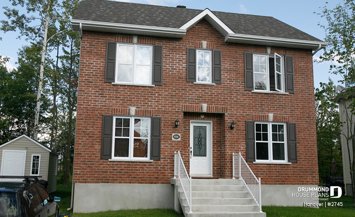 front - BASE MODEL - English style home with 4 bedrooms, fireplace and laundry room on main floor - Hanover