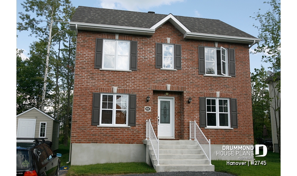 front - BASE MODEL - English style home with 4 bedrooms, fireplace and laundry room on main floor - Hanover