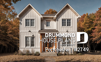 alternate - Modern cozy farmhouse plan with 4 bedrooms, 2.5 baths, 9' ceilings on main floor and pantry in kitchen - Portchester