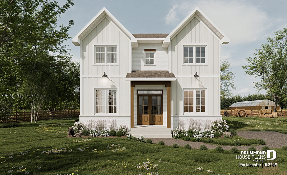 front - BASE MODEL - Modern Farmhouse with Gas Fireplace, Bright Open Spaces and Beautiful Master Suite - Portchester