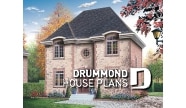 front - BASE MODEL - European style house plan with 3 bedrooms, 9' ceilings on main floor and stylish windows - Portchester