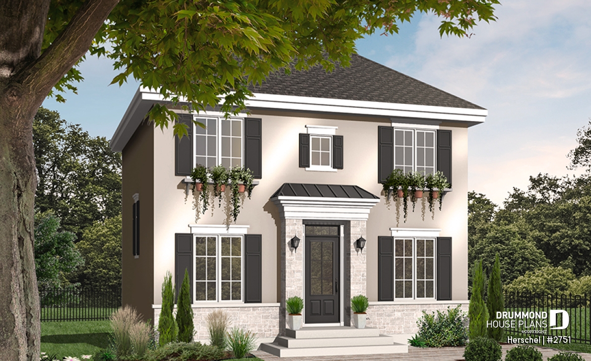front - BASE MODEL - Budget-friendly French coutry cottage, 3 bedrooms, open floor plan, stunning family bathroom - Herschel