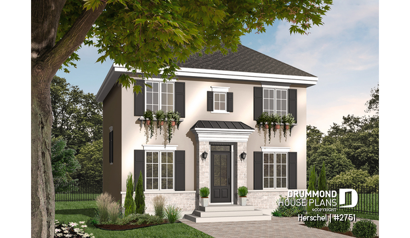 front - BASE MODEL - Budget-friendly French coutry cottage, 3 bedrooms, open floor plan, stunning family bathroom - Herschel