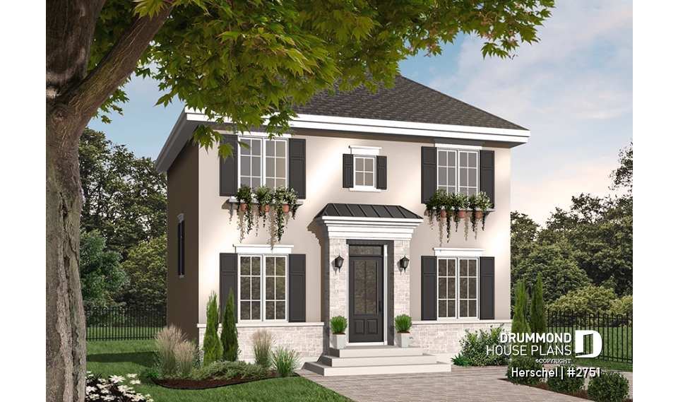 front - BASE MODEL - Budget-friendly French coutry cottage, 3 bedrooms, open floor plan, stunning family bathroom - Herschel