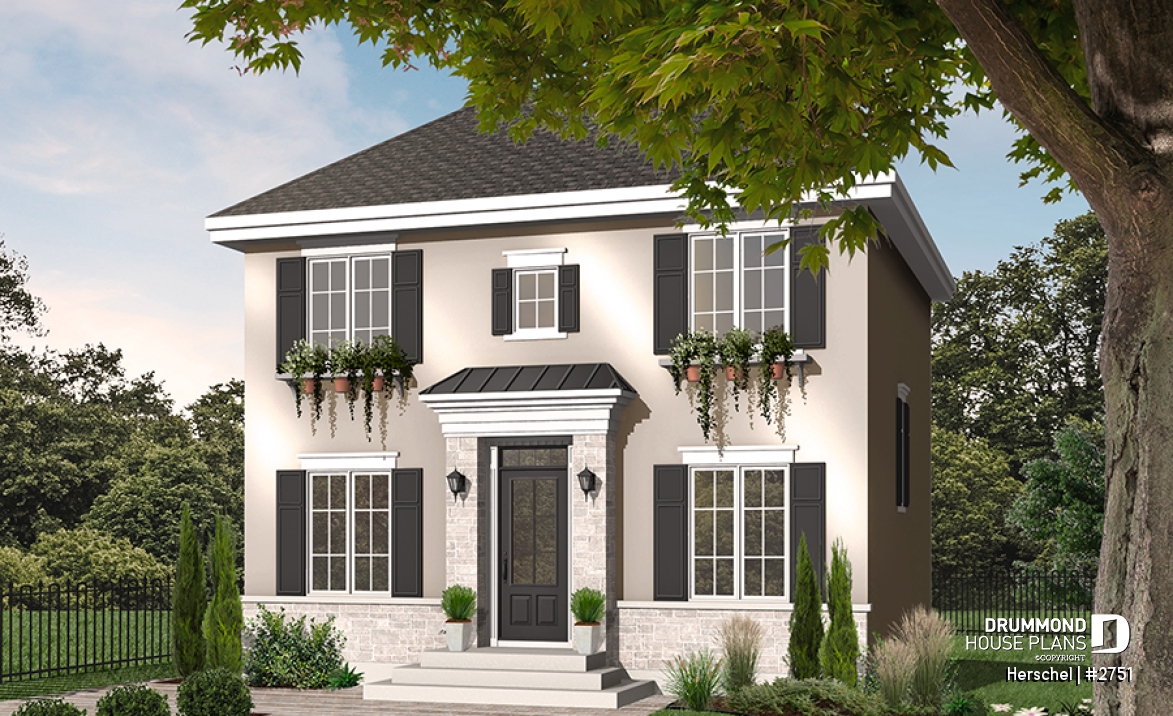 front - BASE MODEL - Budget-friendly French coutry cottage, 3 bedrooms, open floor plan, stunning family bathroom - Herschel