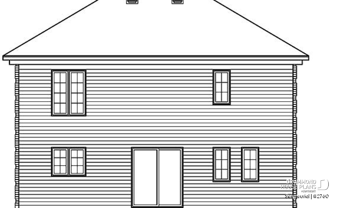 rear elevation - Seigneurial