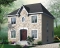 front - BASE MODEL - English style house plan, open dining & living w/ fireplace, laundry on first floor, large family bathroom - Cellini