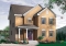 front - BASE MODEL - English Country home plan, 3 bedrooms, formal living room, laundry room on main floor - 