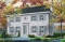 front - BASE MODEL - Historical European style house plan with 9' ceiling on main floor, 2 fireplaces - Chervil