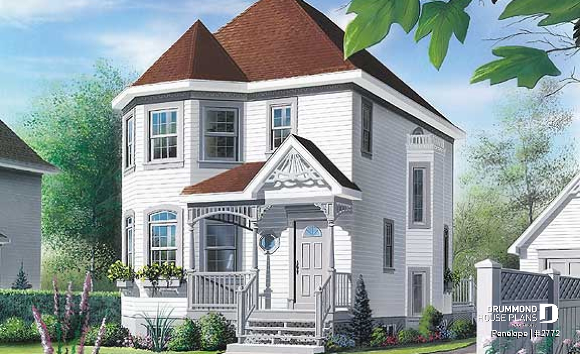 front - BASE MODEL - Small and charming victorian inspired home, 2 storey, 3 bedrooms - Penelope