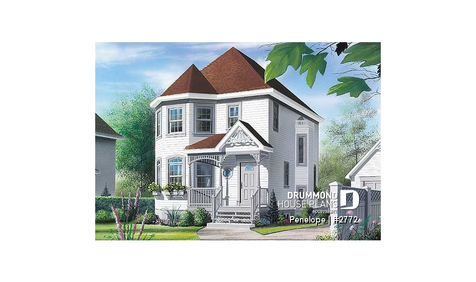 front - BASE MODEL - Small and charming victorian inspired home, 2 storey, 3 bedrooms - Penelope