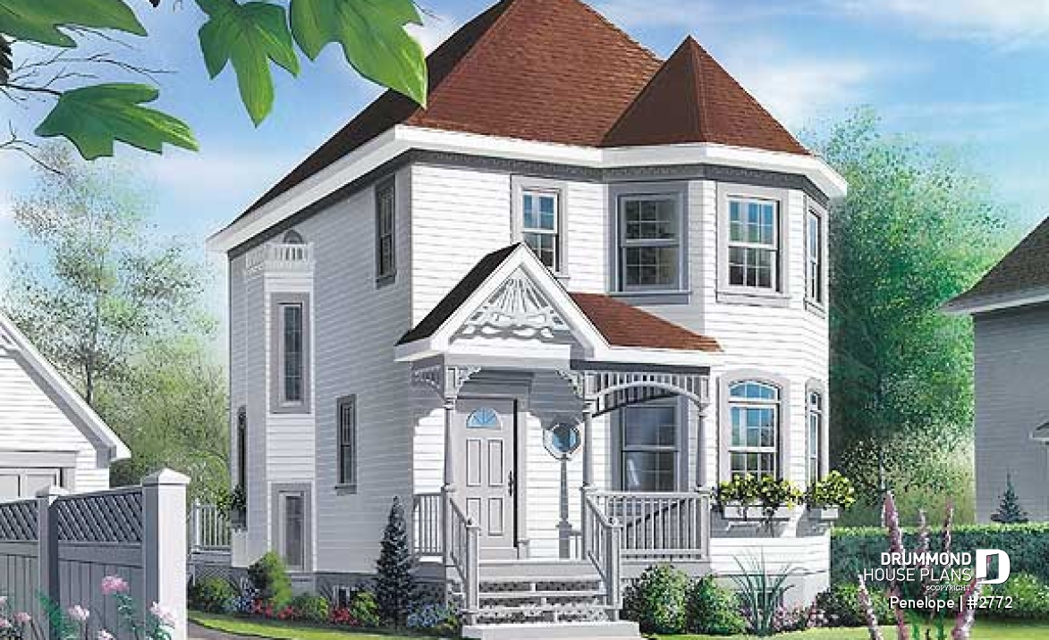 front - BASE MODEL - Small and charming victorian inspired home, 2 storey, 3 bedrooms - Penelope