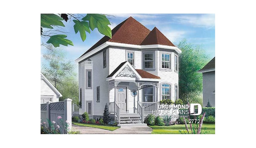 front - BASE MODEL - Small and charming victorian inspired home, 2 storey, 3 bedrooms - Penelope