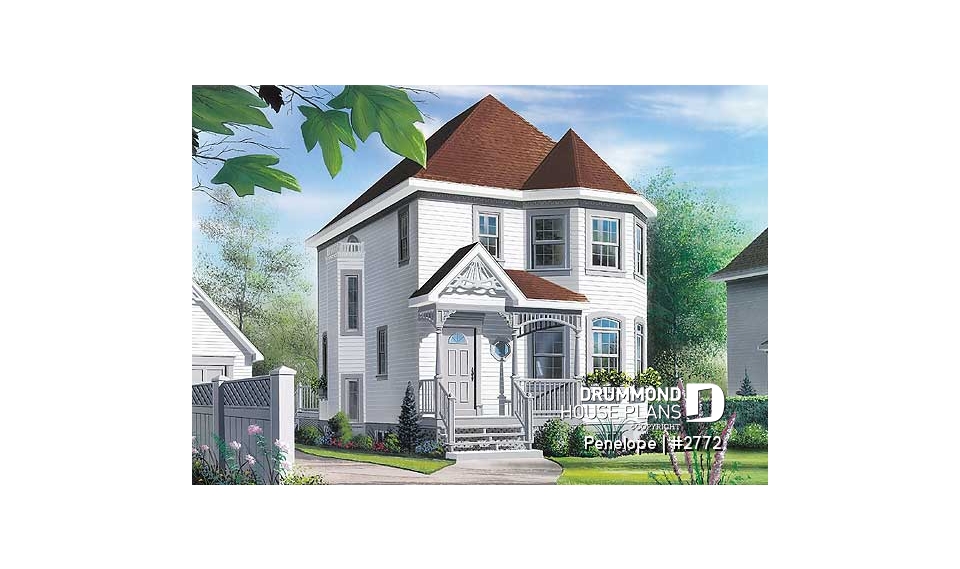 front - BASE MODEL - Small and charming victorian inspired home, 2 storey, 3 bedrooms - Penelope