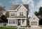 front - BASE MODEL - Narrow lot house plan with 3 bedrooms and home office, laundry on first floor - Edward