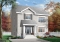 front - BASE MODEL - American 2 storey, 3 bedroom with walk-in closet in master bedroom, kitchen with island and pantry, fireplace - Marlowe