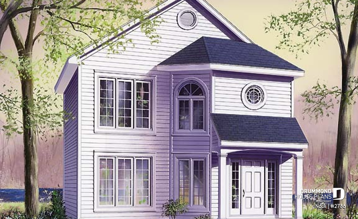 front - BASE MODEL - 3 bedroom affordable house plan with open floor plan concept - Nauli