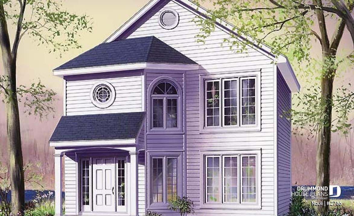 front - BASE MODEL - 3 bedroom affordable house plan with open floor plan concept - Nauli