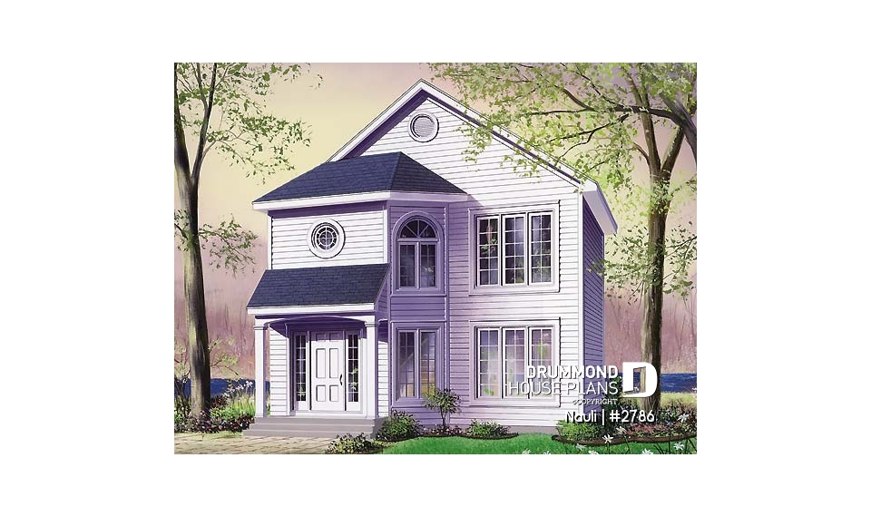 front - BASE MODEL - 3 bedroom affordable house plan with open floor plan concept - Nauli