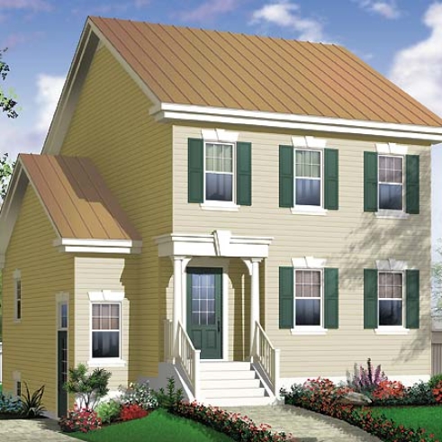 front - BASE MODEL - Charming 3 bedroom, 2 storey home plan, laundry room on main floor, unfinished daylight basement - Chilton