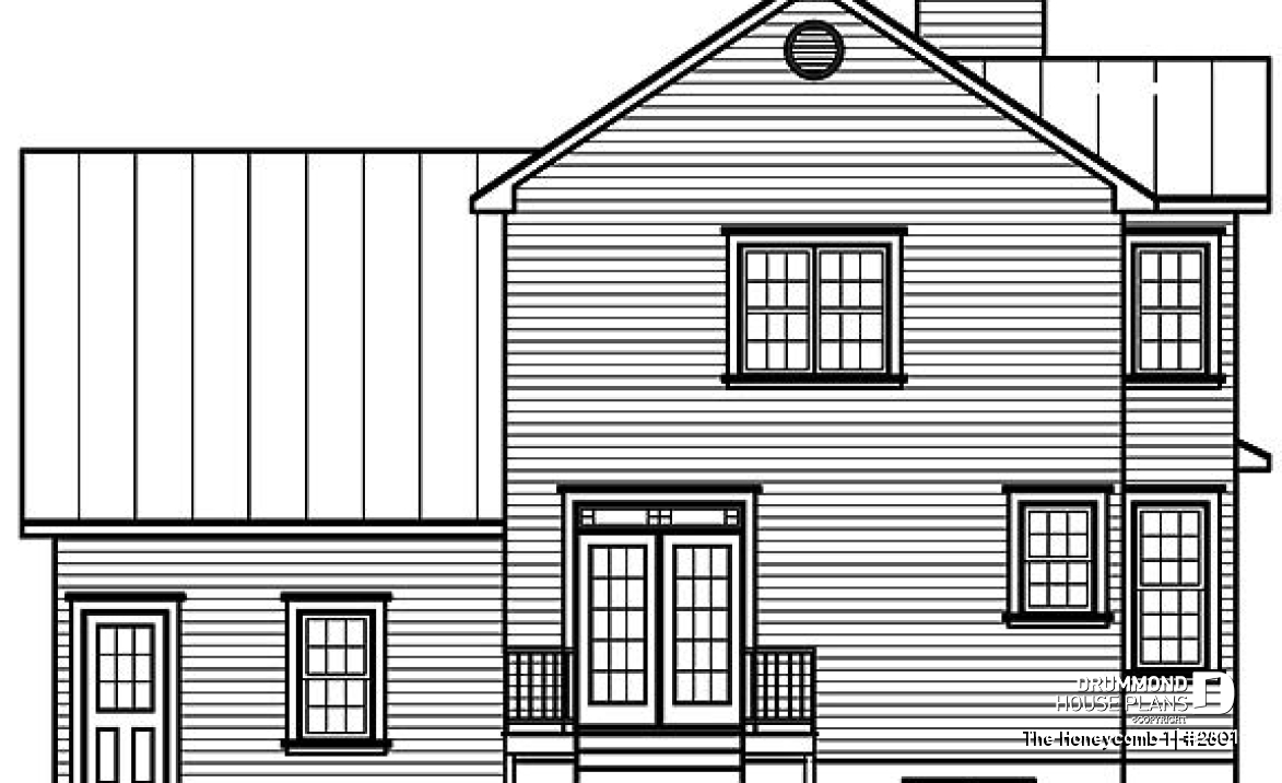 rear elevation - The Honeycomb 1