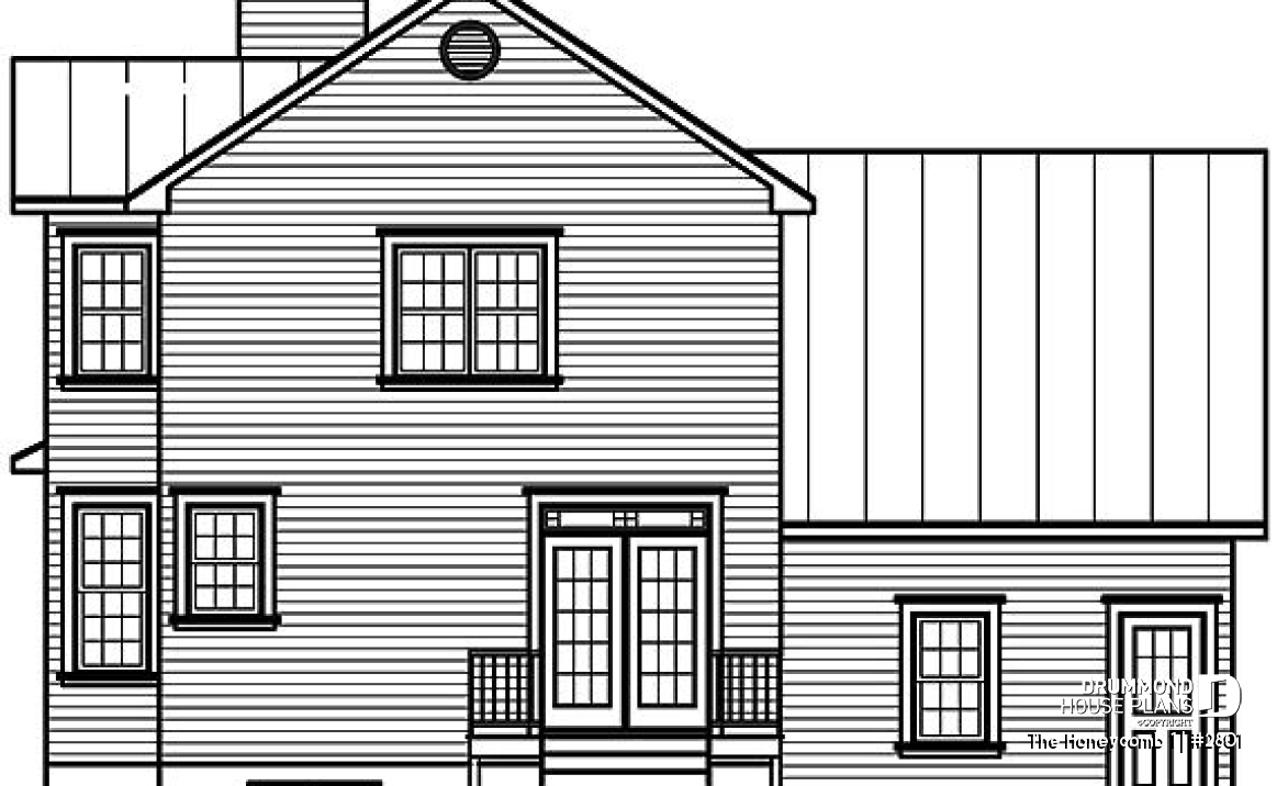 rear elevation - The Honeycomb 1