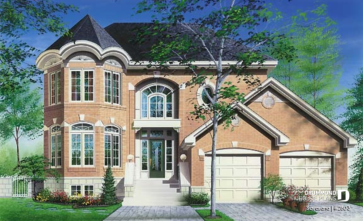 front - BASE MODEL - Spacious victorian inspired house plan with large master suite - Savasana