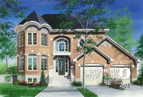 front - BASE MODEL - Spacious victorian inspired house plan with large master suite - Savasana