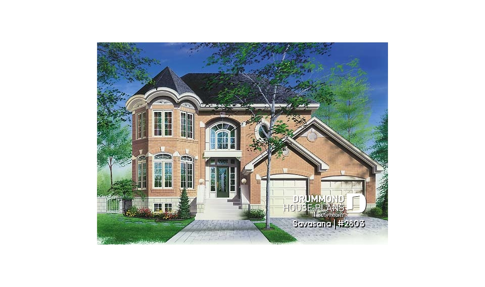 front - BASE MODEL - Spacious victorian inspired house plan with large master suite - Savasana