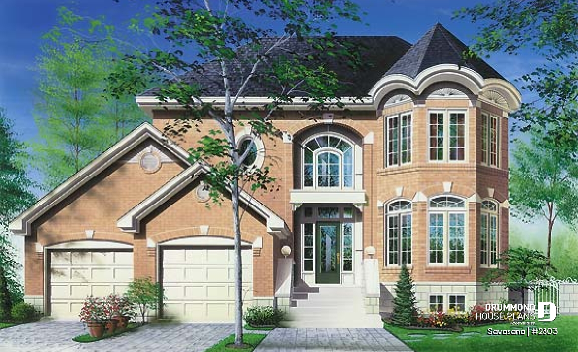 front - BASE MODEL - Spacious victorian inspired house plan with large master suite - Savasana