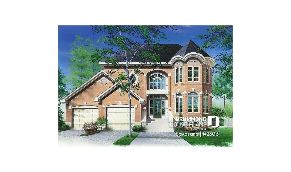 front - BASE MODEL - Spacious victorian inspired house plan with large master suite - Savasana