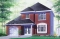 front - BASE MODEL - Two-storey European style affordable house plan, 3 bedrooms, 1.5 bathrooms, garage, open floor plan - Iseut