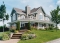 front - BASE MODEL - Lakefront beautiful country house plan, 3 to bedrooms, master suite with fireplace & terrace, wraparound porch - The Heritage