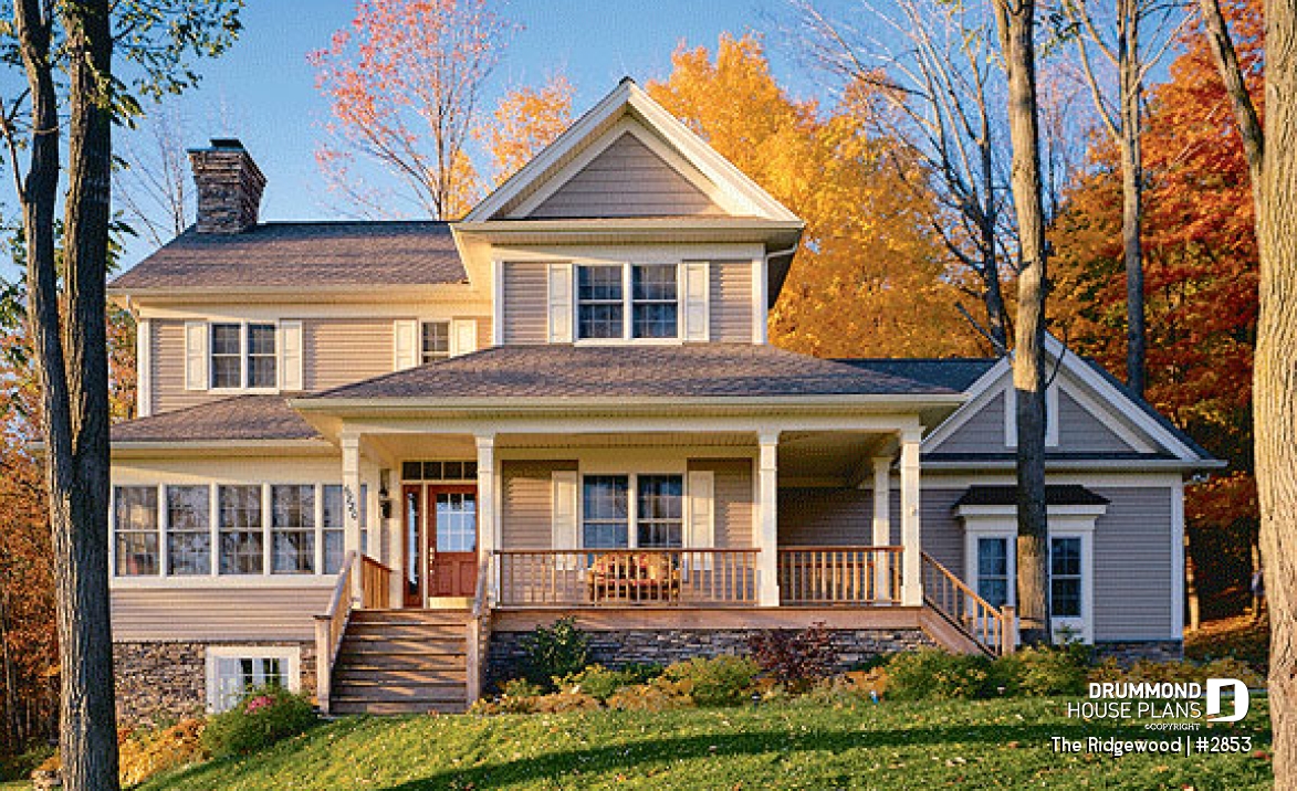 alternate - Beautiful Country Rustic home, large bonus space, solarium, 9' ceiling on main floor, side garage - The Ridgewood
