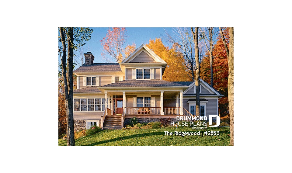 alternate - Beautiful Country Rustic home, large bonus space, solarium, 9' ceiling on main floor, side garage - The Ridgewood